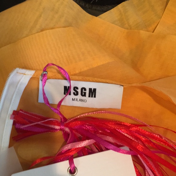 NWT MSGM Yellow Gold Blouse Sz 42/US 6 - Picture 13 of 14